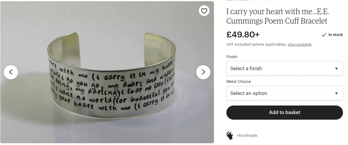 Transforming your poetry into monetisation on Etsy